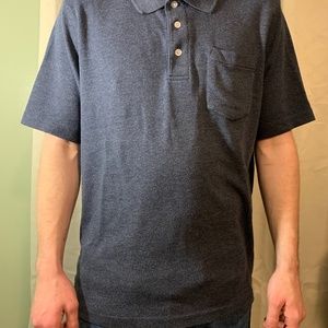 Croft&Borrow Easy Care Gray Polo w/Pocket Med.